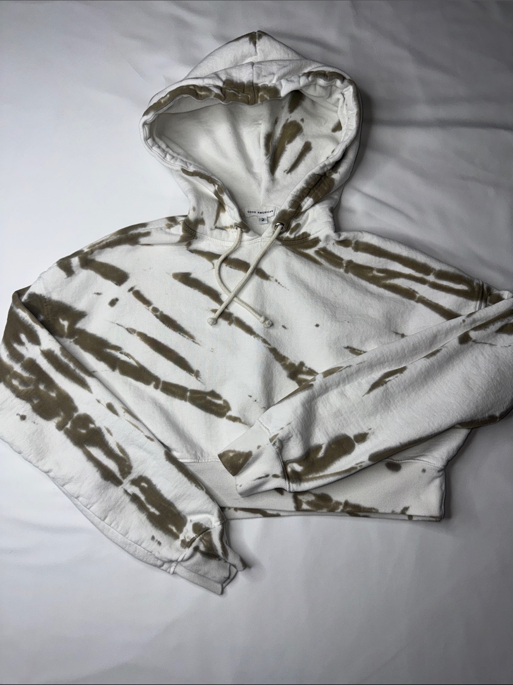 Good American Crop Hoodie Size 2 Tie Dye Hoodie